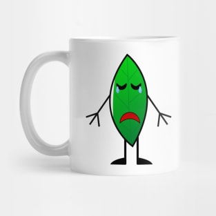 leaf sad doodle Mug